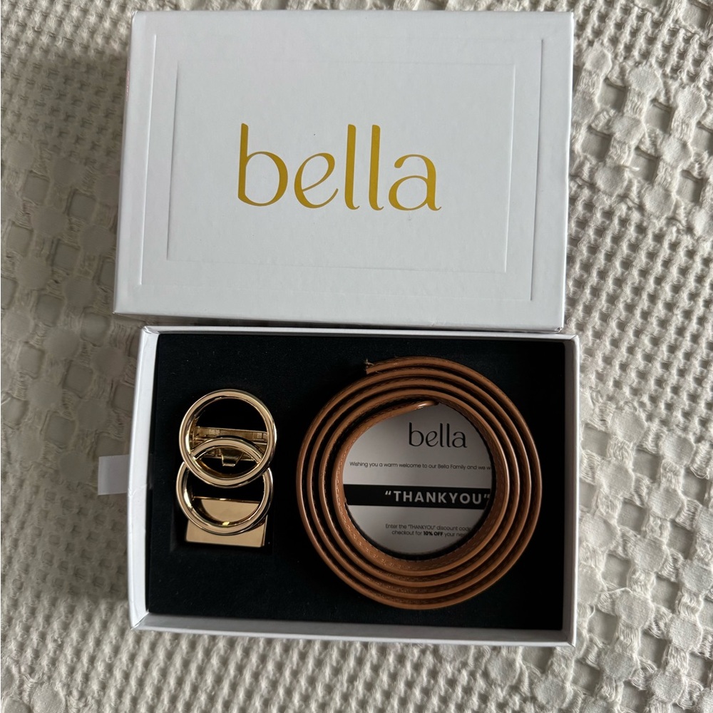Bella Gold and Brown Belt Set